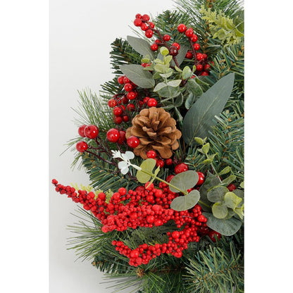 Kerstkrans 40 cm rood