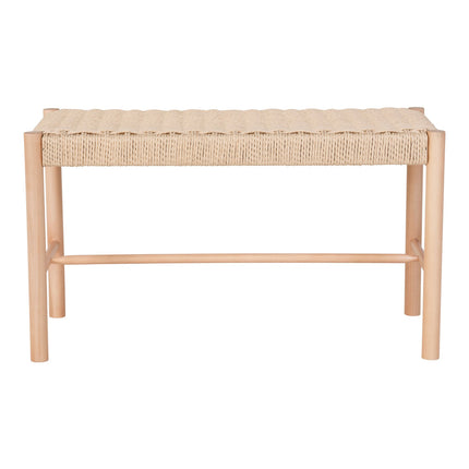 Abano Bench - Paper woven bench in nature 35x80x45 cm