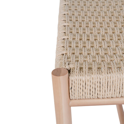 Abano Bench - Paper woven bench in nature 35x80x45 cm