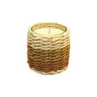 Geurkaars glas bruin geel musk 7x7x8 cm