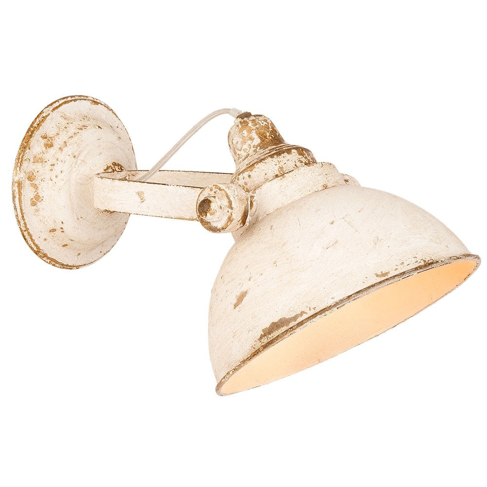 Wandlamp 21x30x19 cm wit ijzer