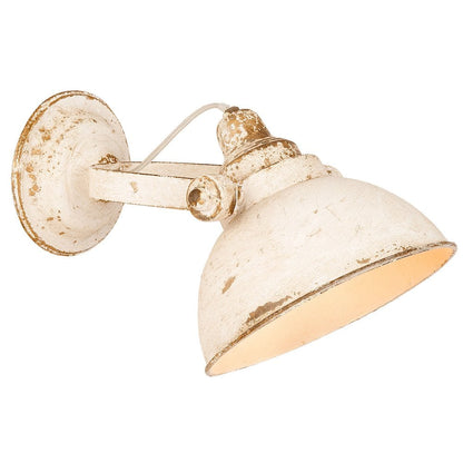 Wandlamp 21x30x19 cm wit ijzer