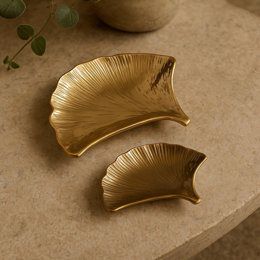 Gouden keramiek bekers set van 2