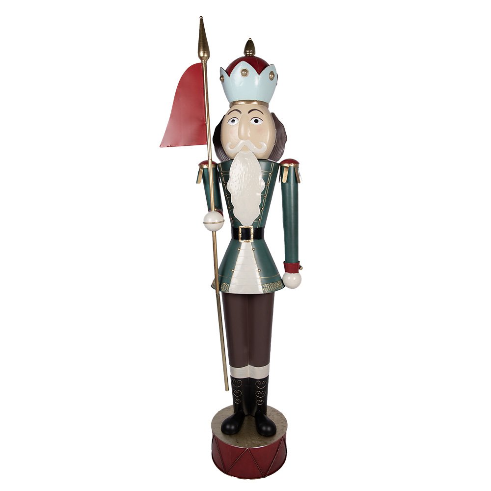 Kerstdecoratie Notenkraker 67x41x210 cm groen rood metaal