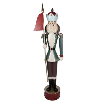Kerstdecoratie Notenkraker 67x41x210 cm groen rood metaal