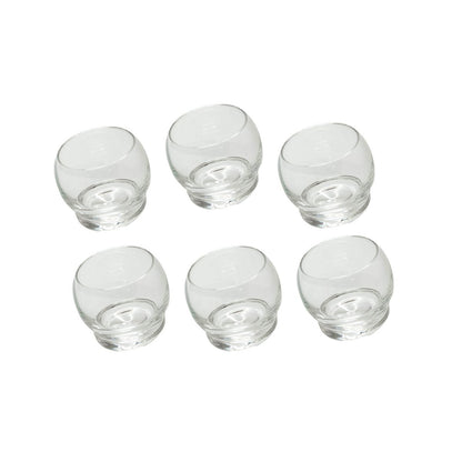 Whiskyglazen set van 6 transparant glas 5x5x5 cm