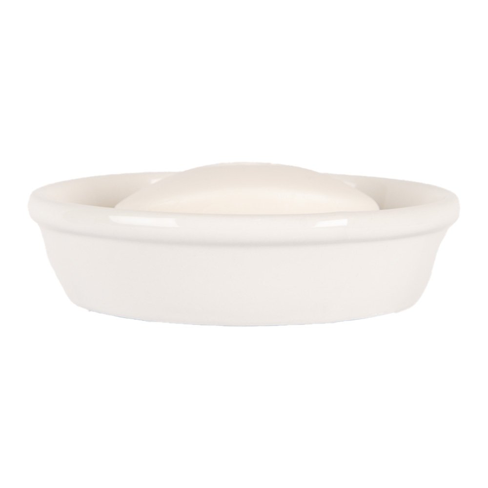 Zeepbakje Ø 13x3 cm Wit Keramiek
