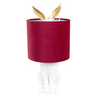 Table Lamp Rabbit Ø 20x43 cm White Red Polyresin Desk Lamp