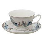 Kop en schotel 250 ml blauw wit porselein