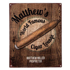 Sign 20x25 cm Brown Iron Cigar Wall Plaque
