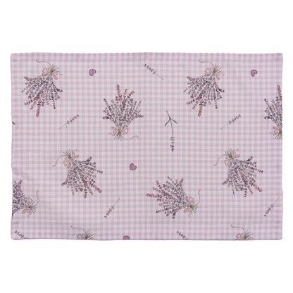 Placemats set van 6 48x33 cm katoen paars lavendel