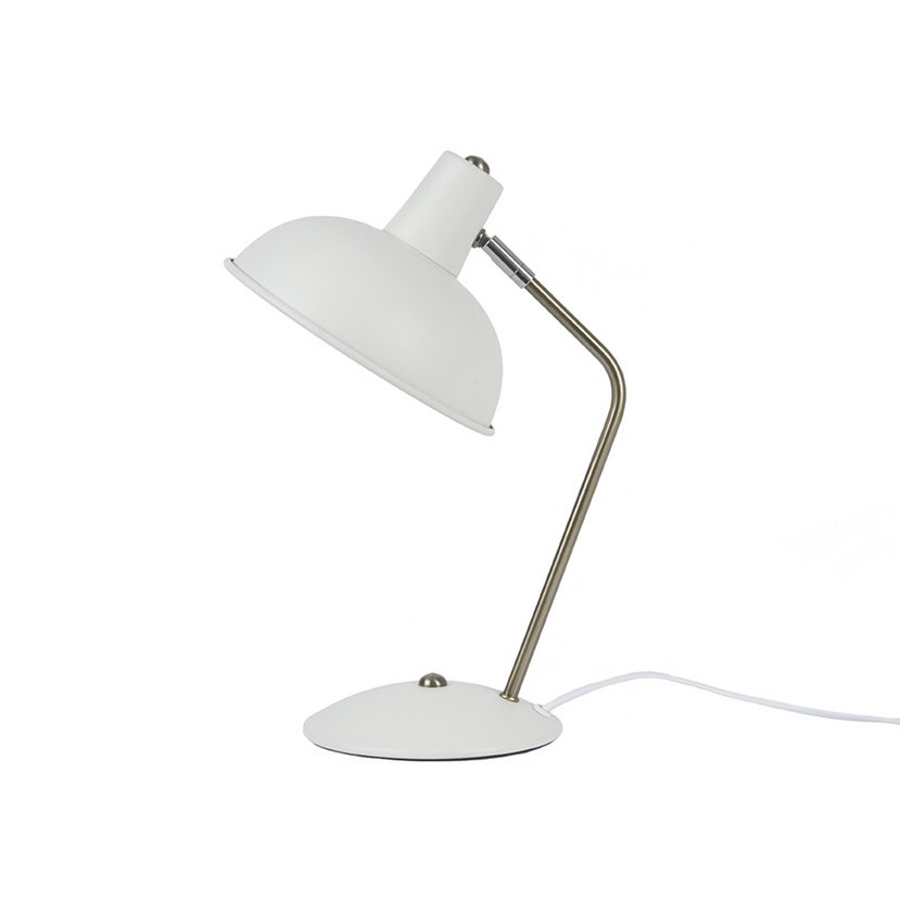Tafellamp kap 19.5 cm matzwart antiek goud ijzer