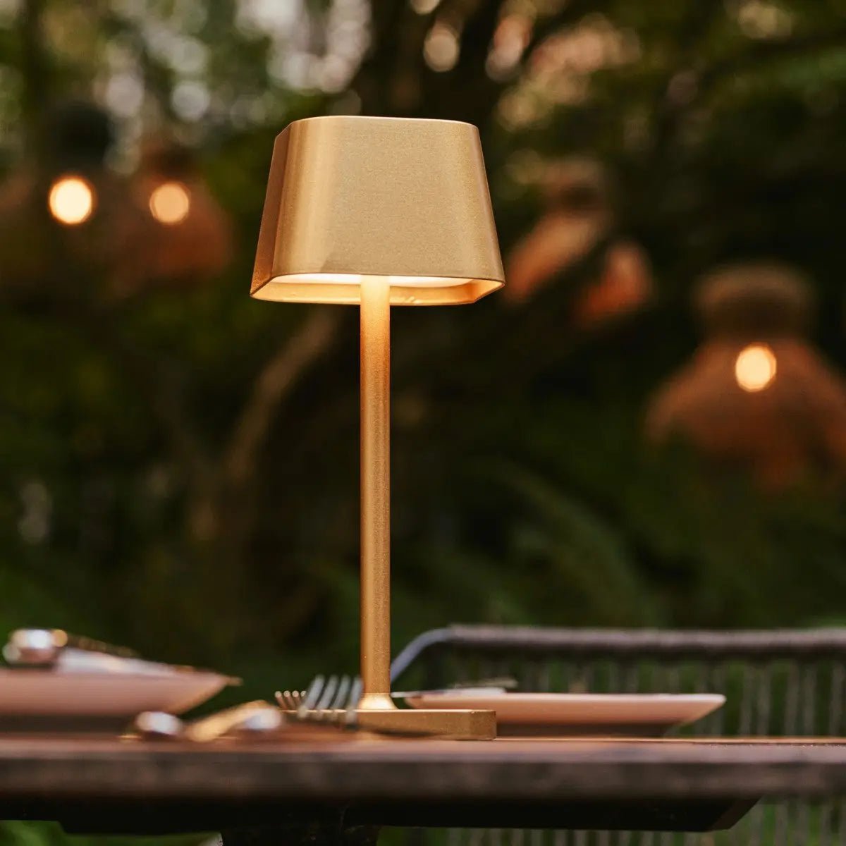 Tafellamp goud draadloos dimbaar 30 cm
