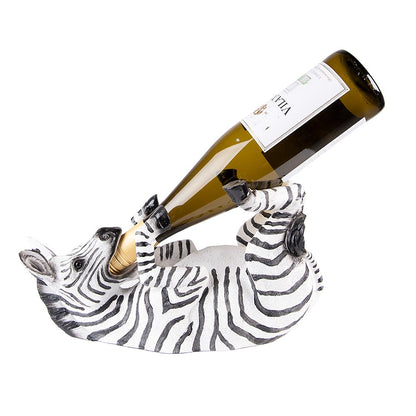 Wijnrek Zebra 32x12x18 cm Zwart Kunststof Flessenrek