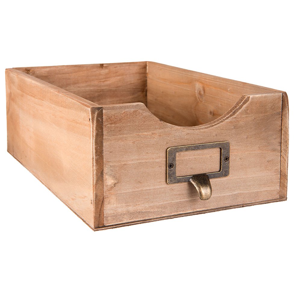 Tijdschriftenhouder 18x29x10 cm bruin hout