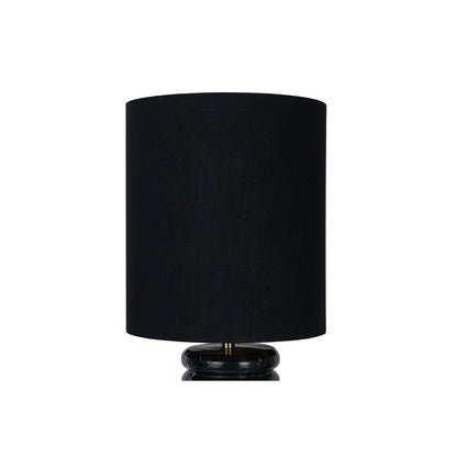 Table lamp marble/cotton black