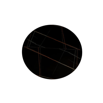 Eettafel rond 120 cm uitklapbaar zwart