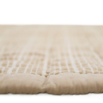 Babydeken 100x140 cm katoen omkeerbaar beige