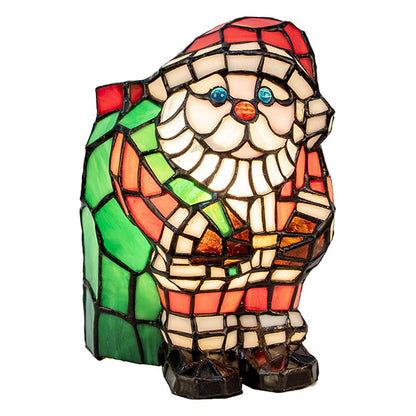 Tafellamp Kerstman 17x11x22 cm meerkleurig glas