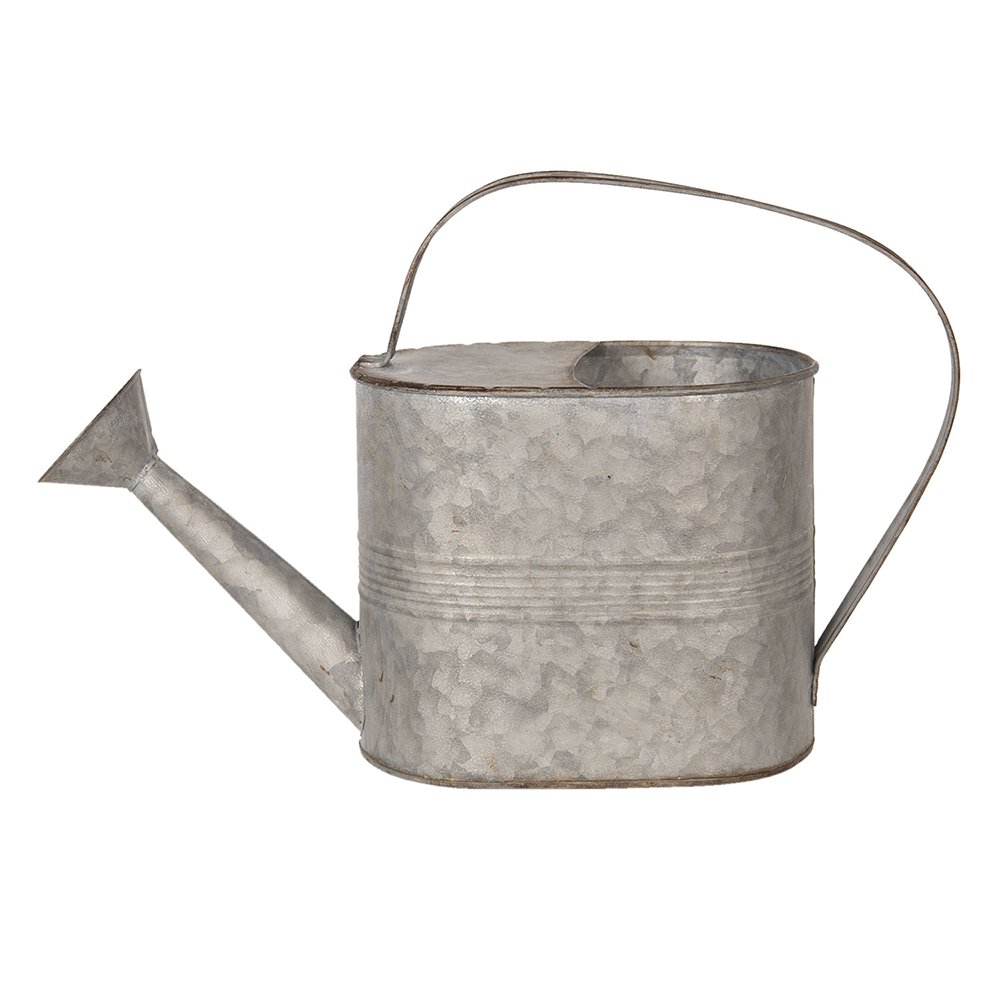 Decorative Watering Can 40x14x25 cm Grey Metal Plant Waterer