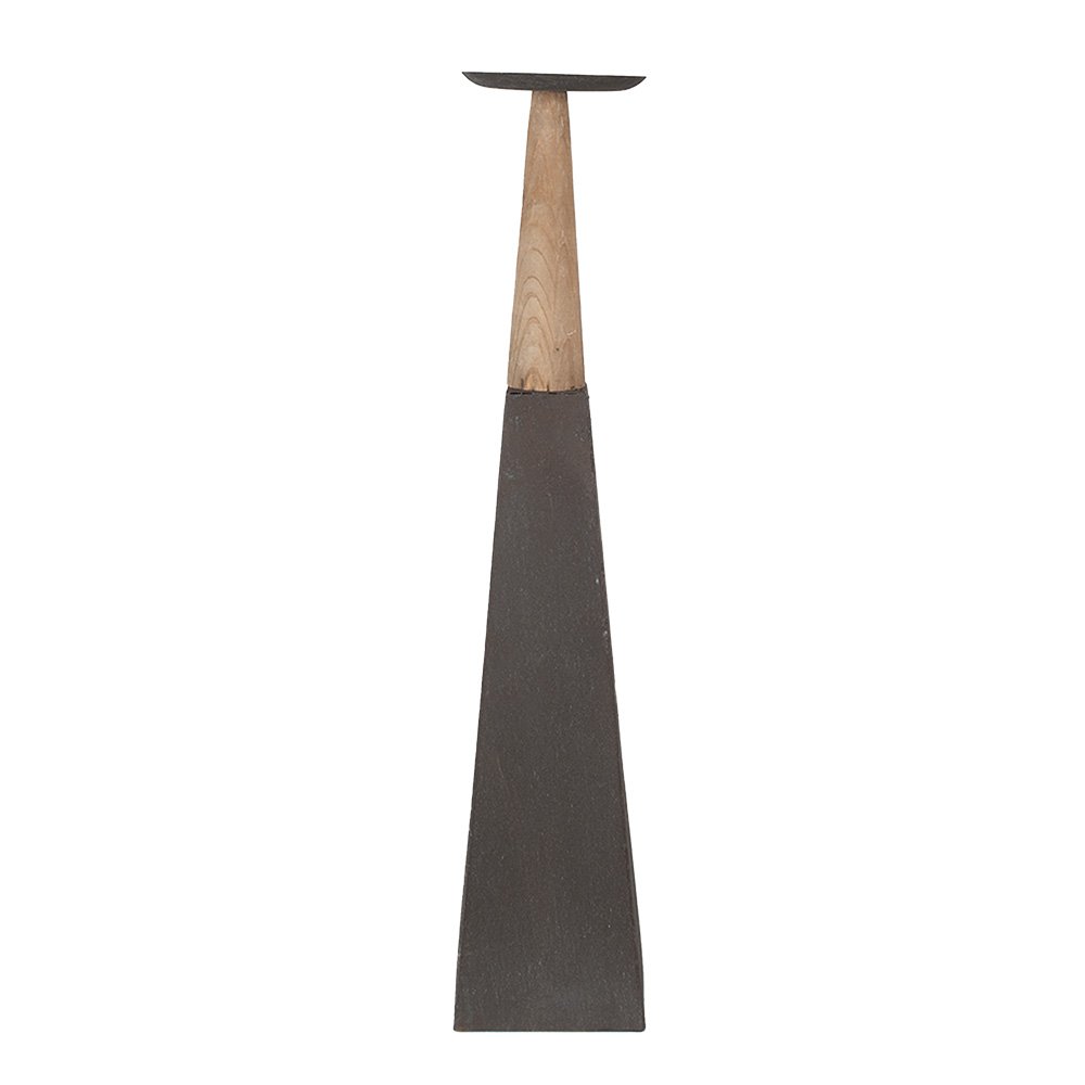 Kandelaar 60 cm Grijs Bruin Hout Kaarsenhouder