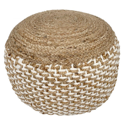Jute Poef 50x50 Cm Decoratieve Moderne Kruk Voor Interieur