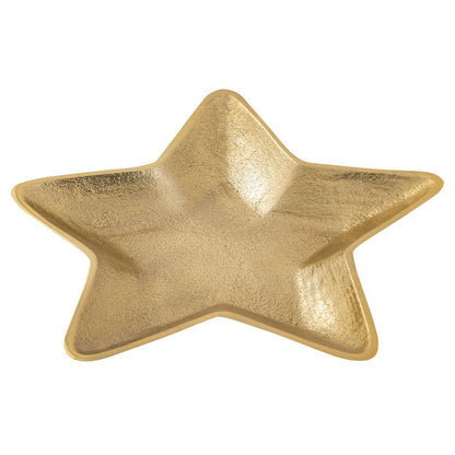 Decoratieschaaltjes aluminium goud zilver 25 cm set van 2