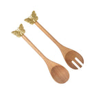 Saladebestek hout goud 29 cm