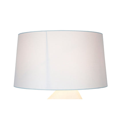 Tafellamp keramiek linnen blauw wit 69 cm