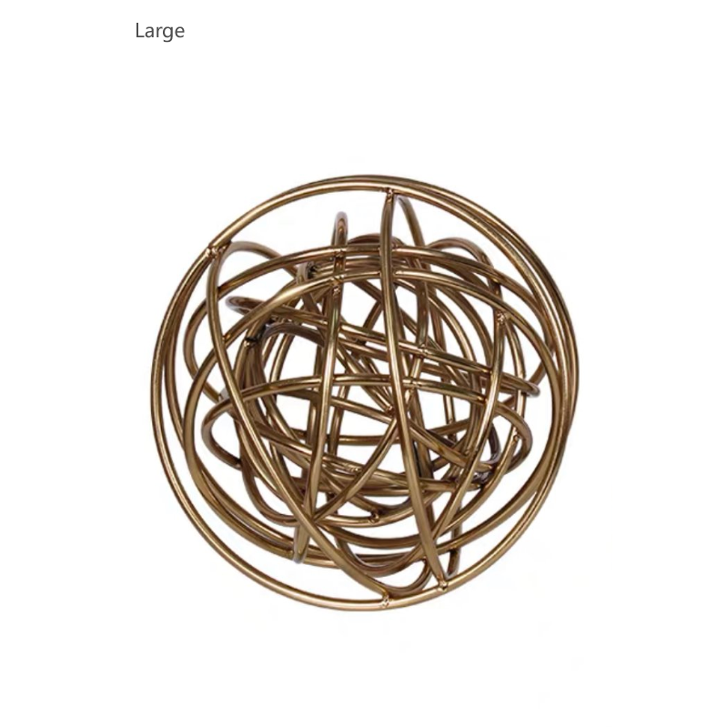 Decoratie sculptuur legering knoop goud Ø18 cm