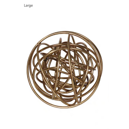 Decoratie sculptuur legering knoop goud Ø18 cm