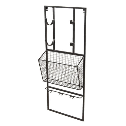 Wine Rack 32x12x82 cm Black Metal Wall Rack