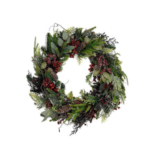 Bodi Christmas Wreath with Pinecones - H13 x Ø50 cm - Bordeaux