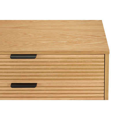 Chest of drawers 80 cm oak real wood veneer