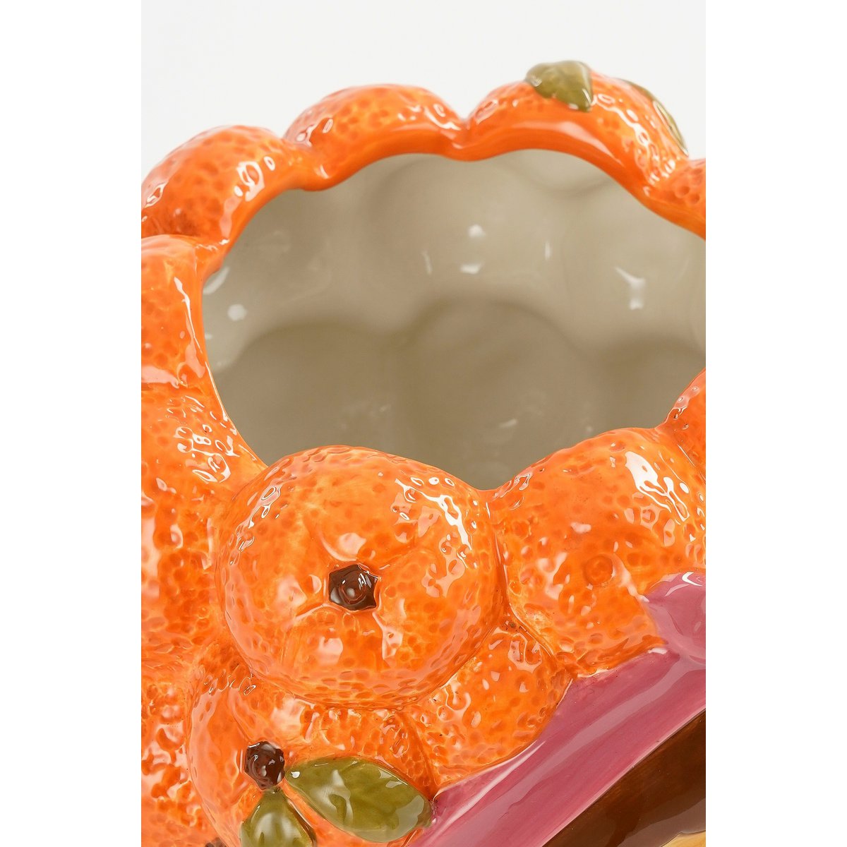 Bloempot 20x20x22 cm oranje dolomiet