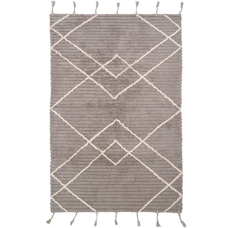 Washable cotton children's rug LÄSSA Stone S