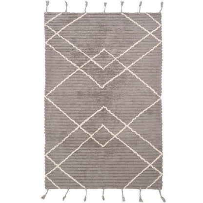 Washable cotton children's rug LÄSSA Stone S
