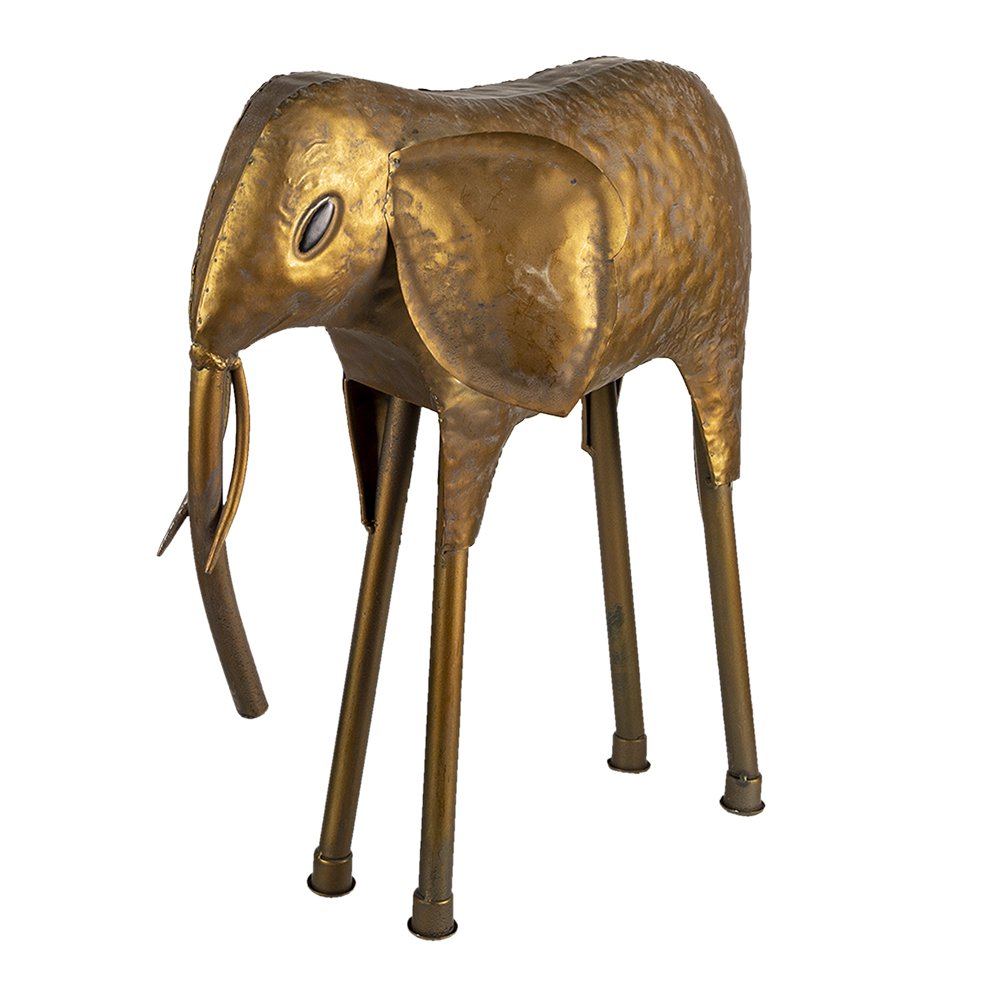 Figurine Elephant 50x16x50 cm Copper Coloured Metal Home Decor