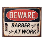 Sign 33x25 cm Beige Red Iron Wall Plate