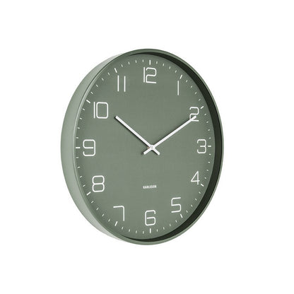 Wandklok 40 cm ijzer groen