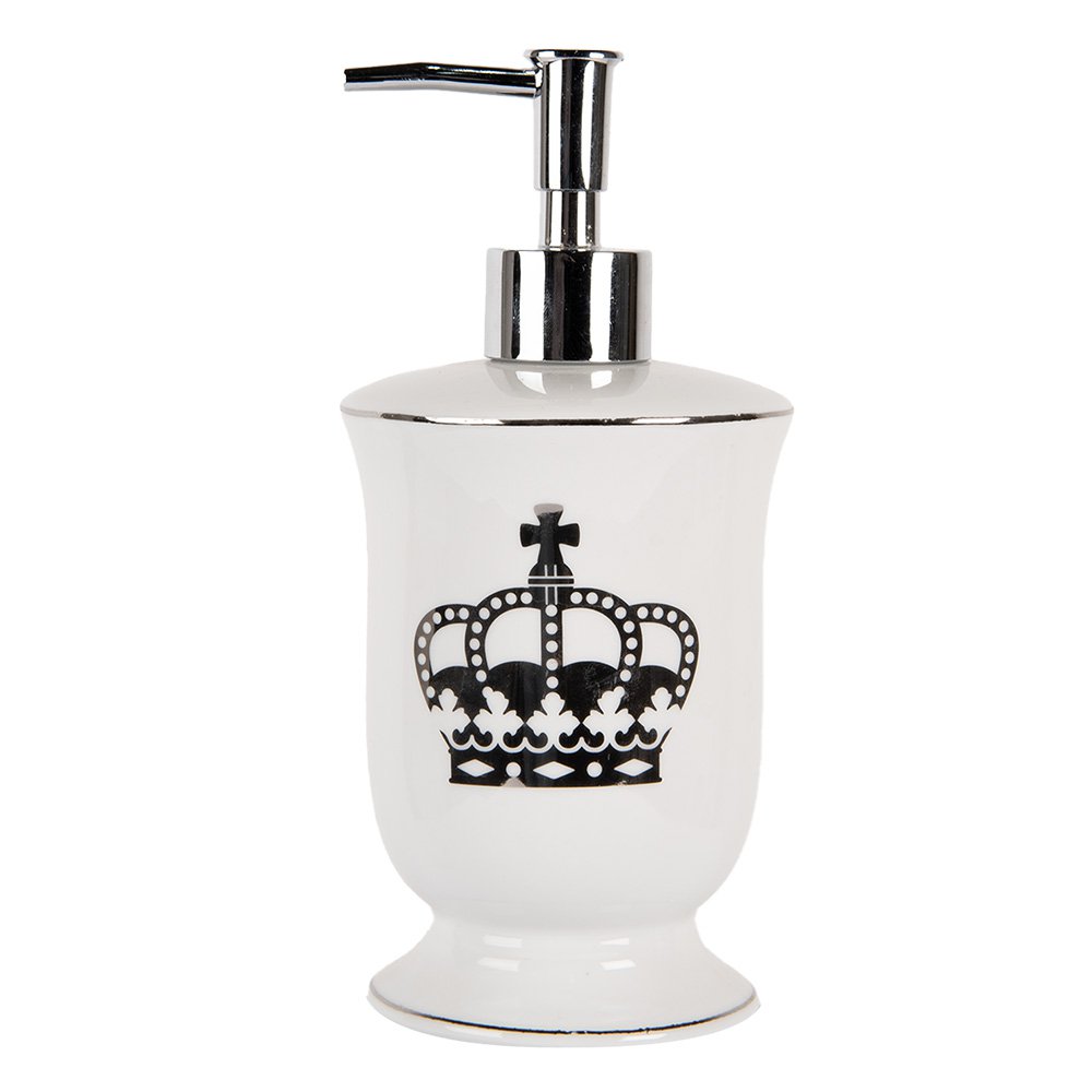 Soap Dispenser 350 ml White Ceramic Soap Pump