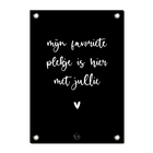 Tuinposter metaal 30x42 cm zwart