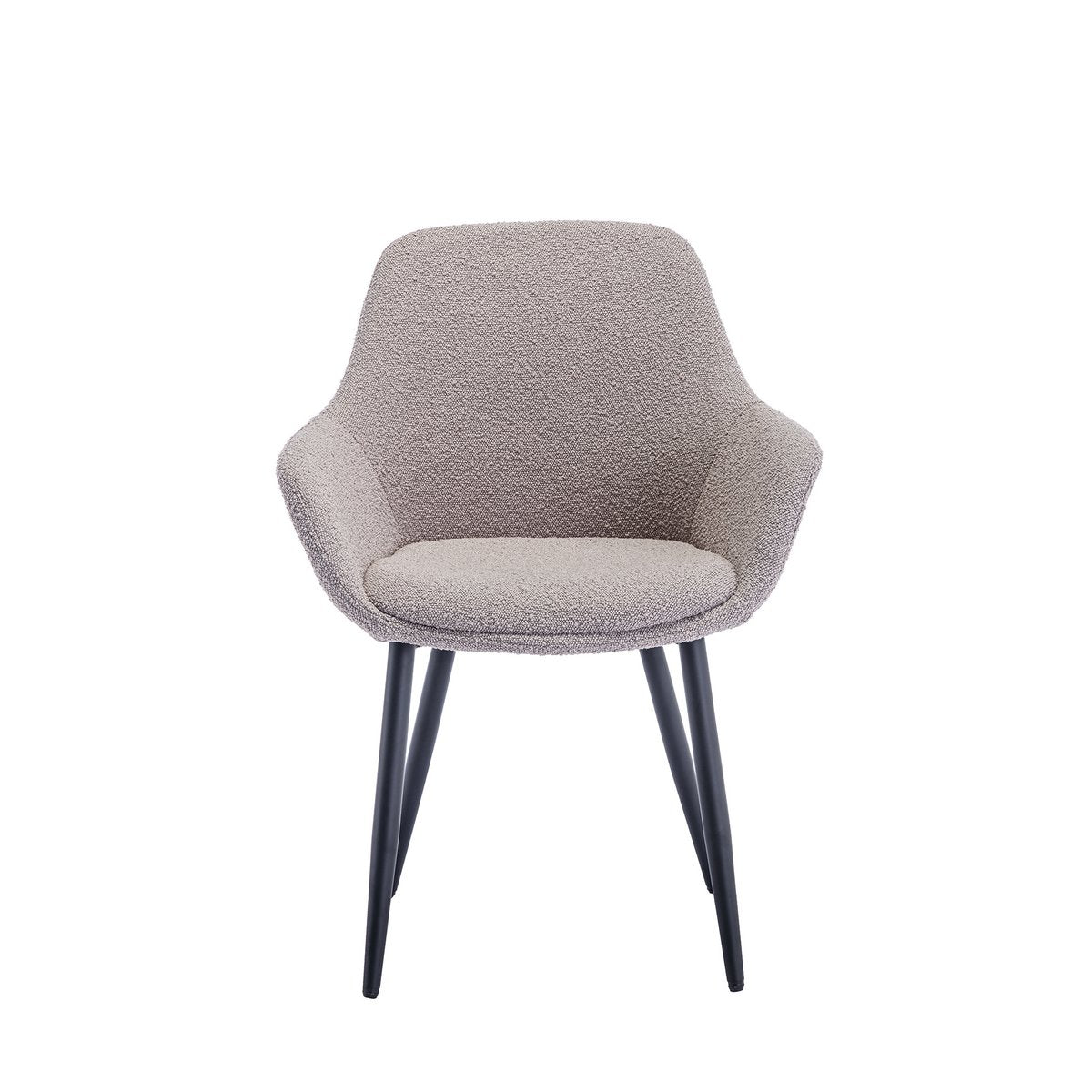 Fauteuil bouclé taupe set van 2
