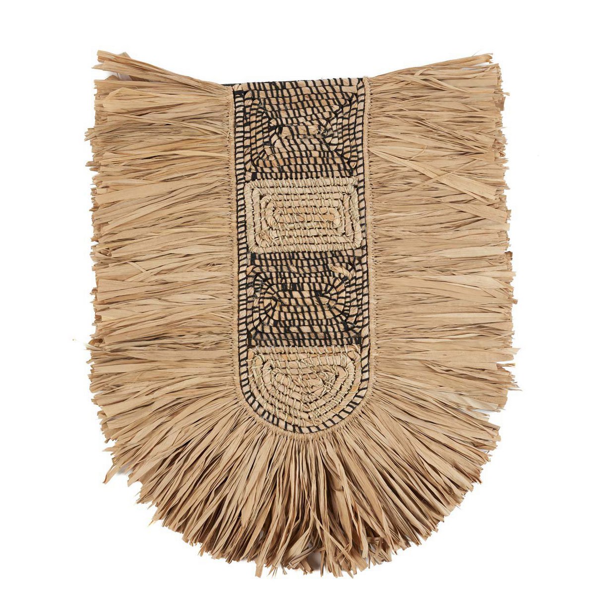 Muurdecoratie naturel grasvezels organische textuur