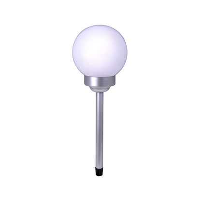LED Outdoor Spherical Spike "Ball" D: 25 cm, plastic ground spike, white, with integrated LED