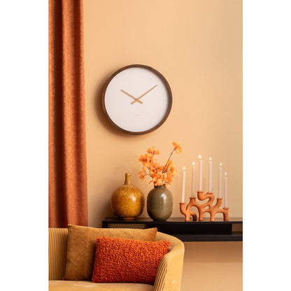 Wandklok 33 cm hout bruin