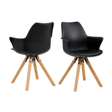 Fauteuil set van 2 kunststof zwart