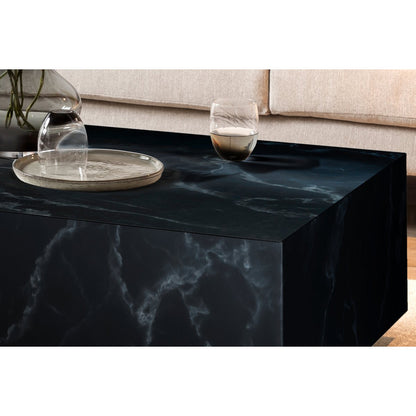 Salontafel 120x75x35 cm zwart marmerlook MDF