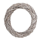 Krans Ø 50x9 cm Wit Rotan