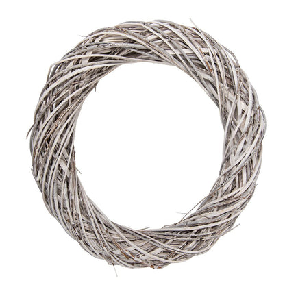 Krans Ø 50x9 cm Wit Rotan